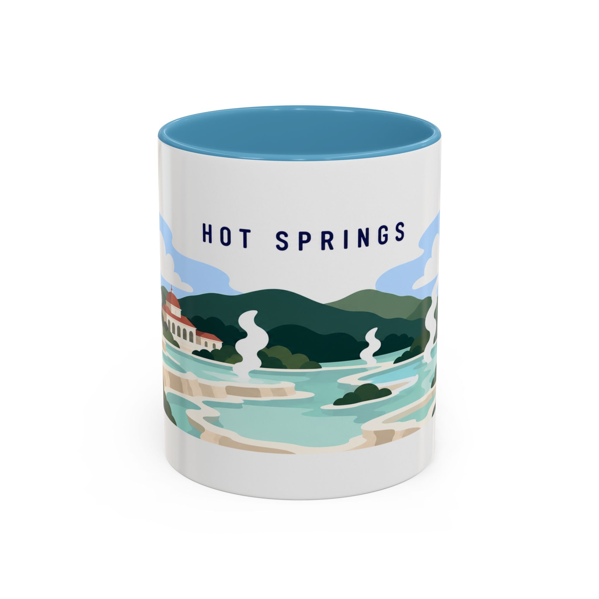 Hot Springs National Park Coffee Mug | Solid Color Block Park Souvenir | 11oz 15oz Accent Mug