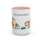 Thessaloniki Coffee Mug | Greece Travel Souvenir | Porcelain Decal City Gift | 11oz 15oz Accent Mug