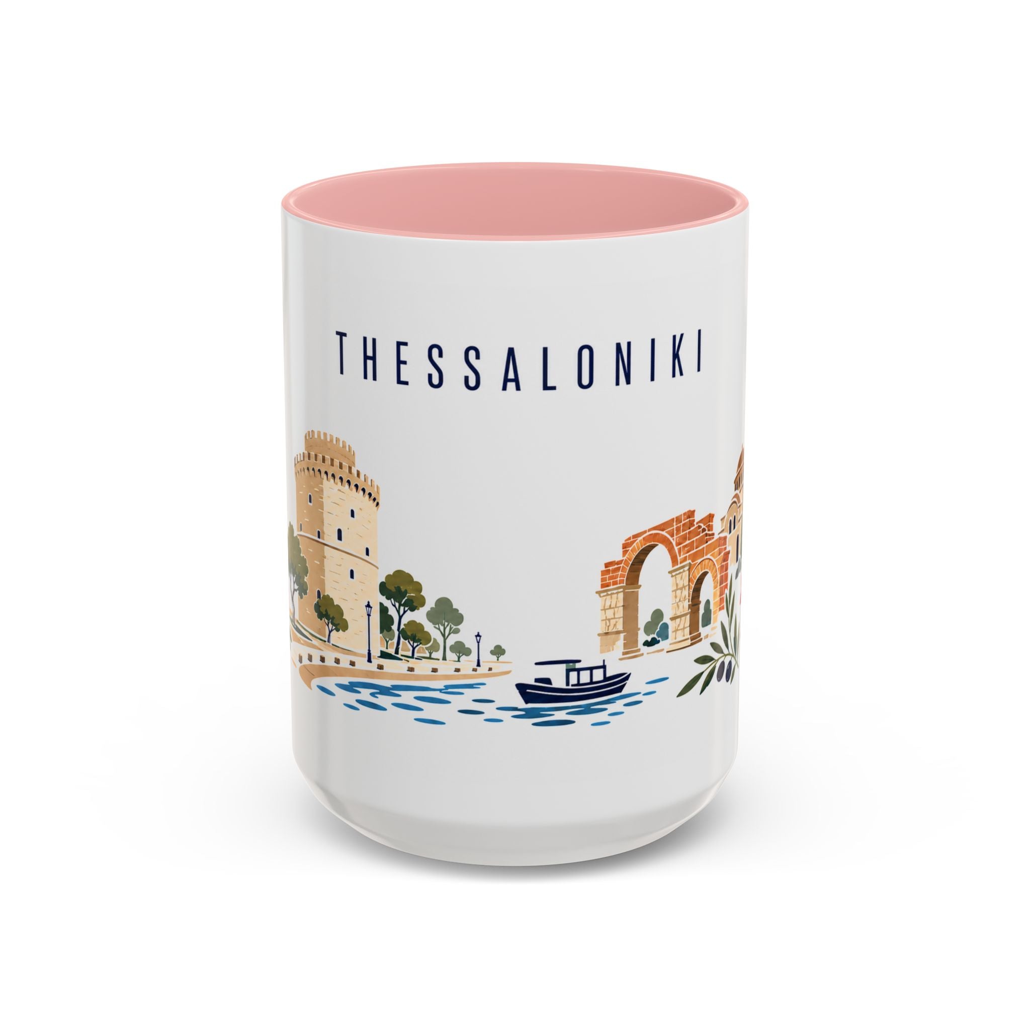 Thessaloniki Coffee Mug | Greece Travel Souvenir | Porcelain Decal City Gift | 11oz 15oz Accent Mug