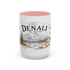 Denali National Park Coffee Mug | Alaska National Park Hiking Gift | Accent Color Ceramic 11oz 15oz
