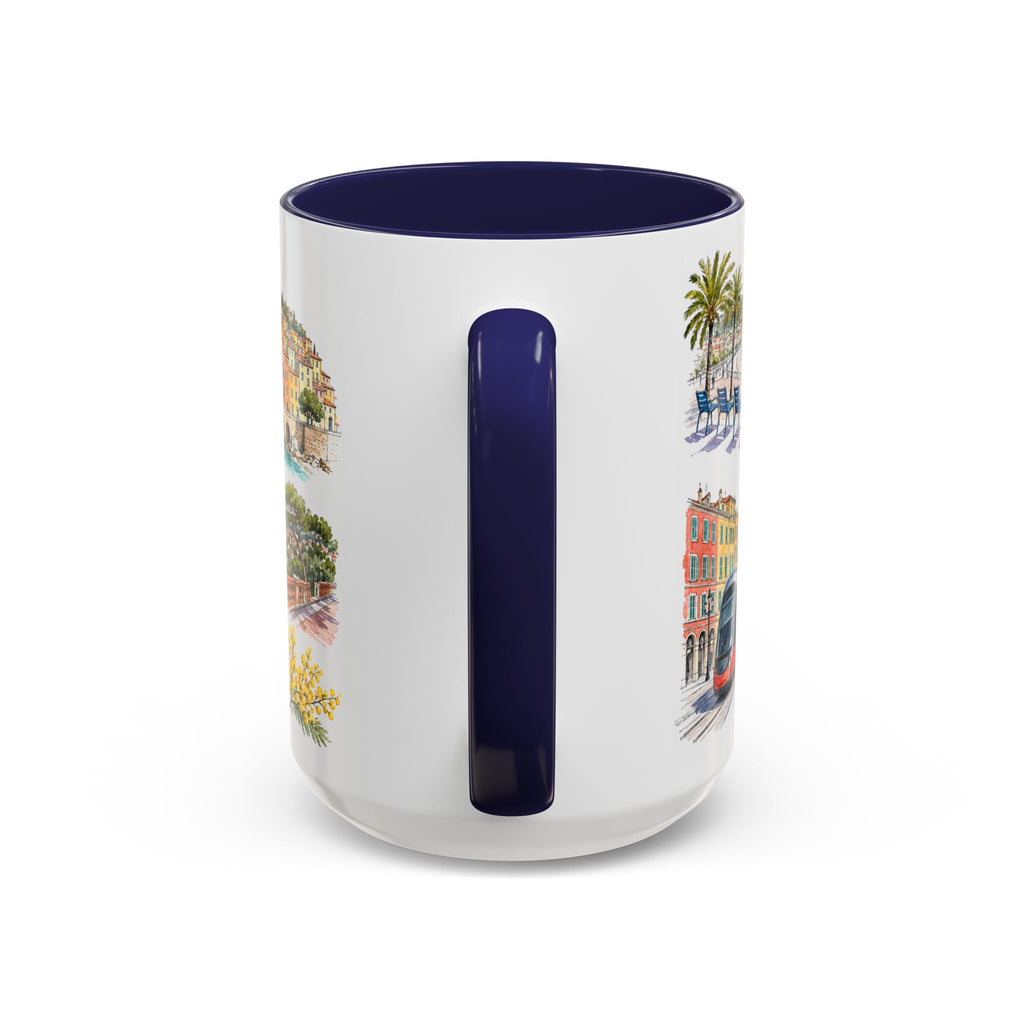 Nice Illustrated Travel Mug | City Souvenir Accent Coffee Mug | 11oz 15oz Ceramic Cup