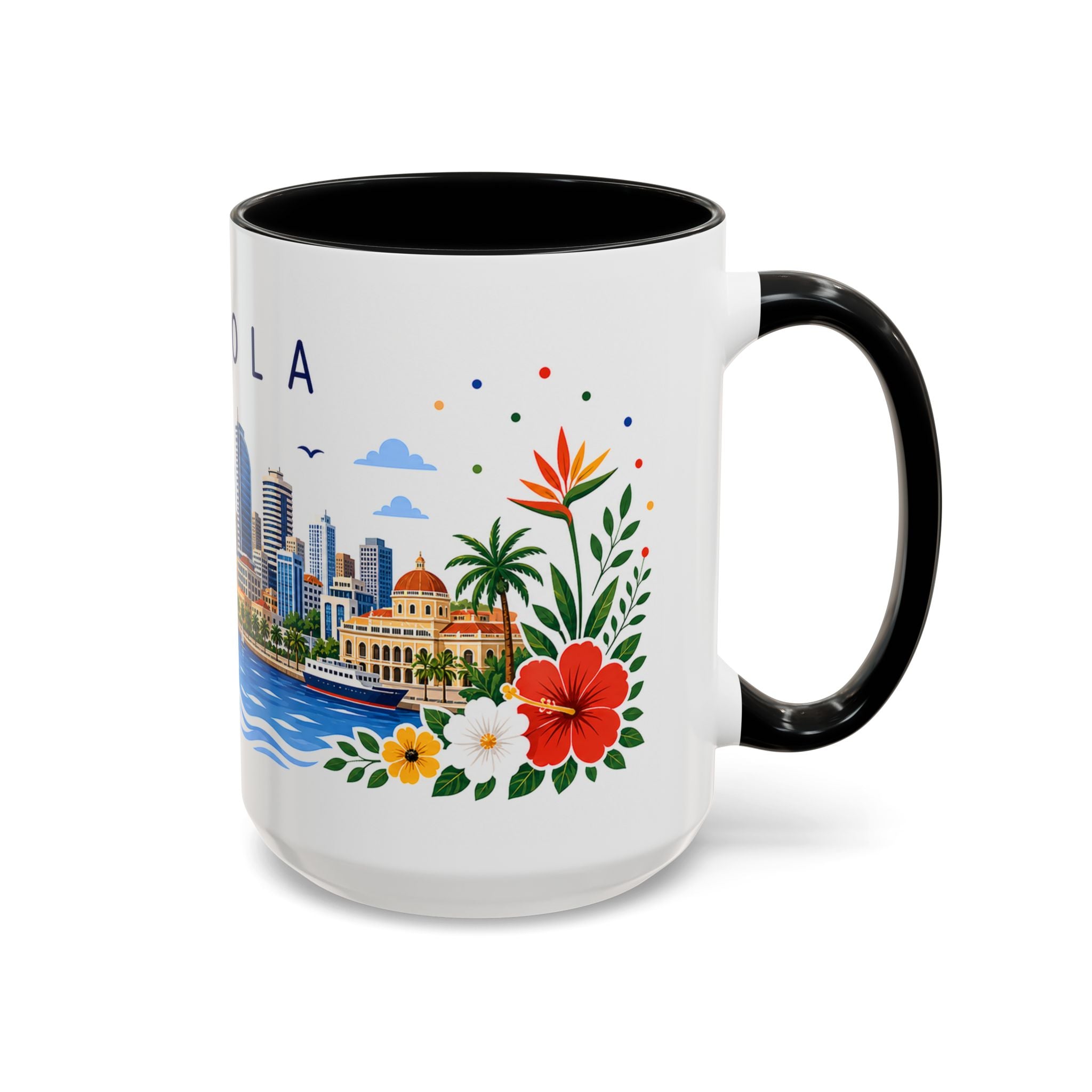 Angola Coffee Mug | Travel Souvenir Accent Mug | Place Gift Ceramic Cup 11oz 15oz