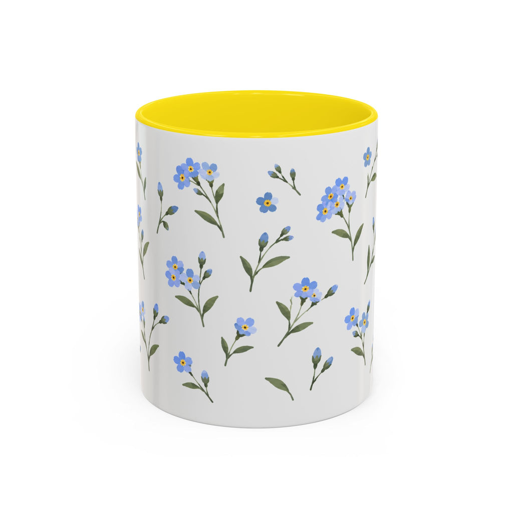 Alaska Forget-me-not Mug, State Flower Floral Coffee Cup, 11oz Botanical Gift