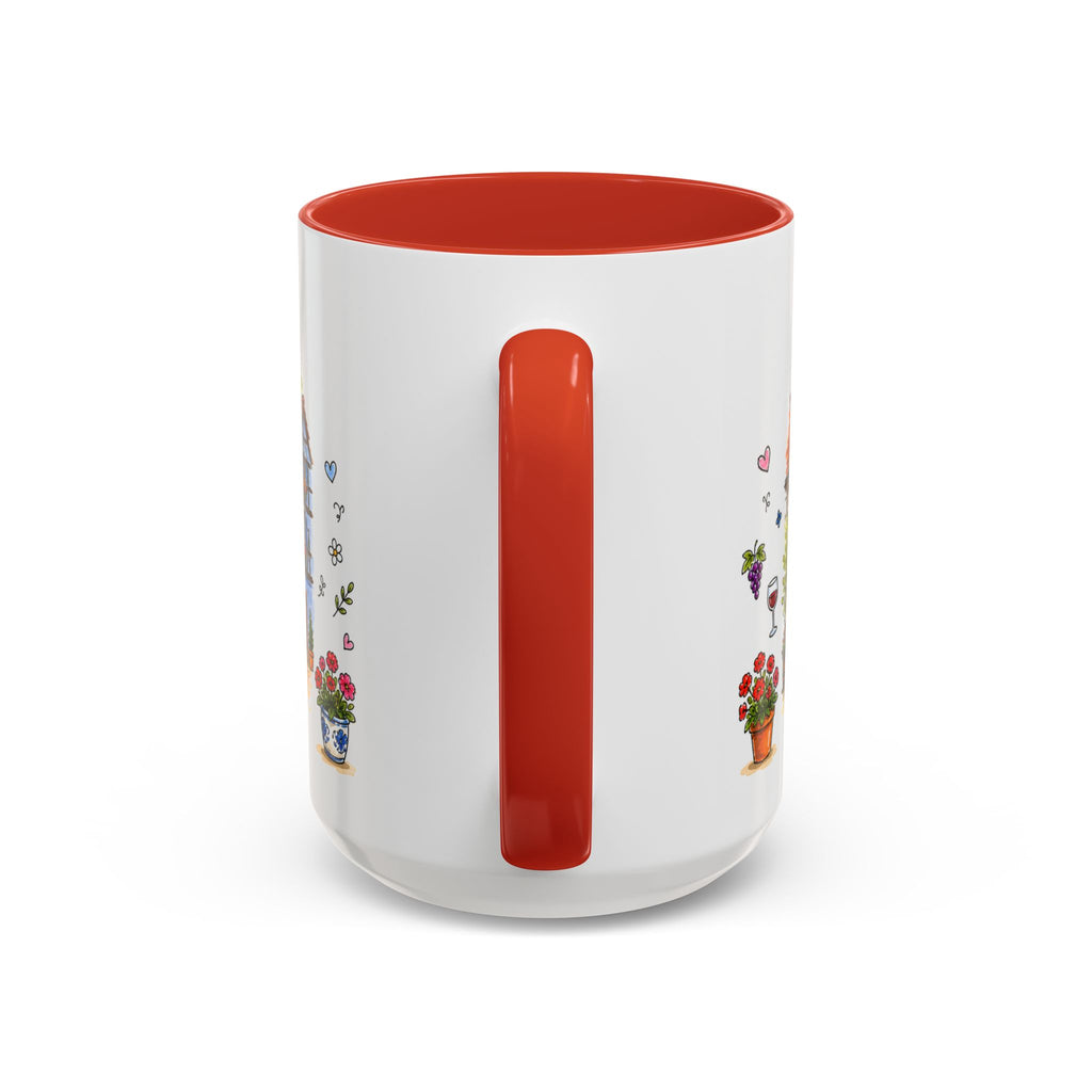 Kaysersberg Illustrated Travel Mug | France Souvenir Accent Coffee Mug | 11oz 15oz Ceramic Cup
