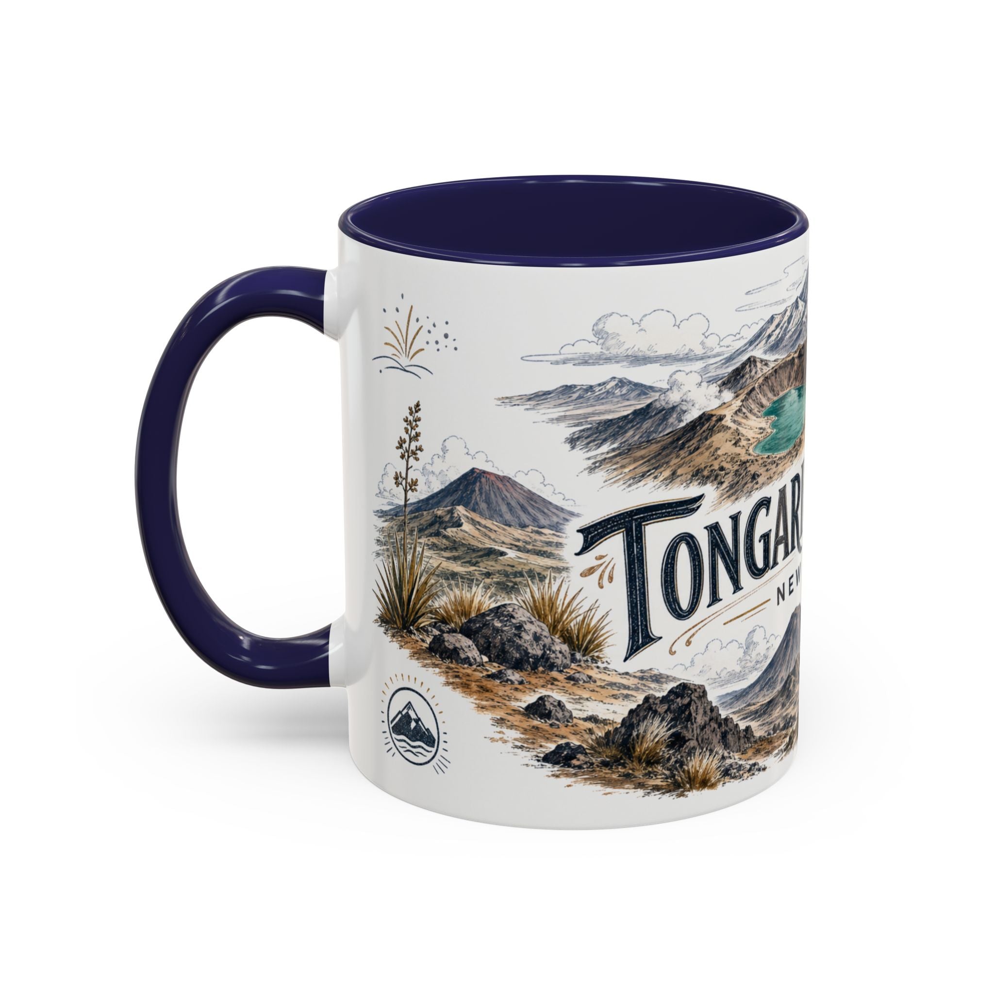 Tongariro Crossing Mug, New Zealand Travel Souvenir, Bucket List Gift, Accent Ceramic Coffee Mug 11oz 15oz