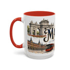 Madrid Coffee Mug | Spain Travel Souvenir | Vintage Illustrated City Gift | 11 oz 15 oz Accent Mug