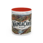 Waimea Canyon Mug, Kauai Travel Souvenir, Bucket List Gift, Accent Ceramic Coffee Mug 11oz 15oz