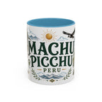 Machu Picchu Coffee Mug | Travel Destination Souvenir Gift | Accent Color Ceramic 11oz 15oz