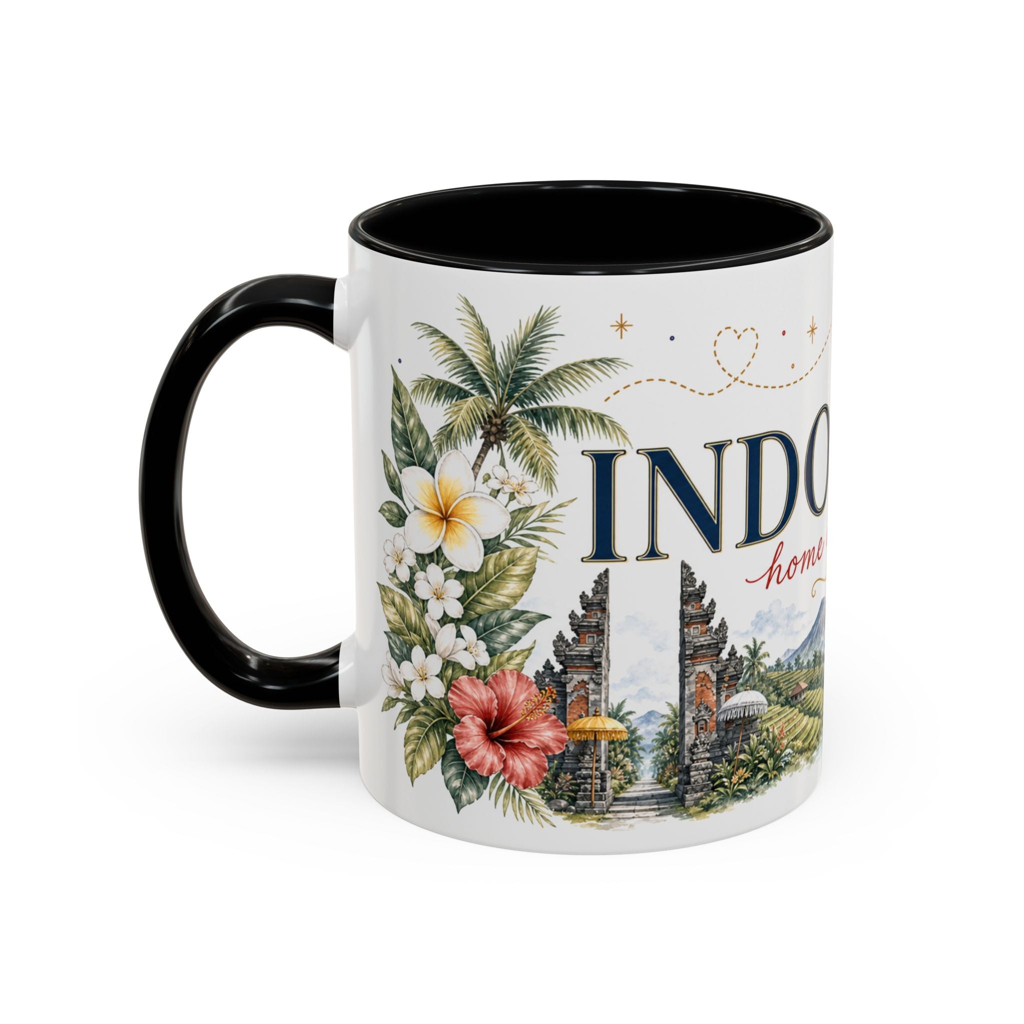 Indonesia Home Country Mug | Moving Away Gift | Long Distance Friendship | 11 oz 15 oz Accent Mug