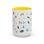 Big Sur Christmas Mug | Watercolor Travel Souvenir | Holiday Gift | Accent Ceramic Coffee Cup 11oz 15oz