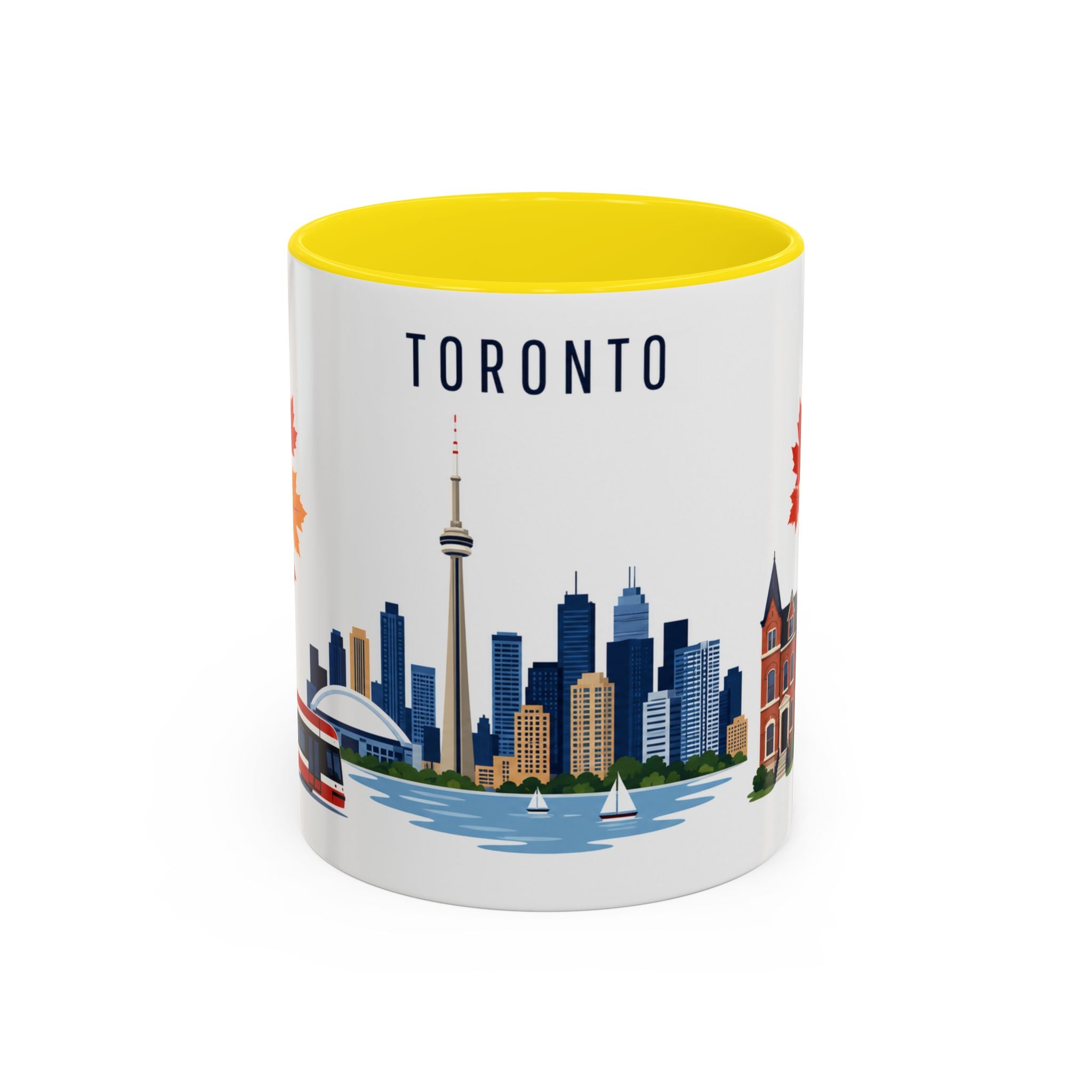 Toronto Coffee Mug | Canada Travel Souvenir | Porcelain Decal City Gift | 11oz 15oz Accent Mug