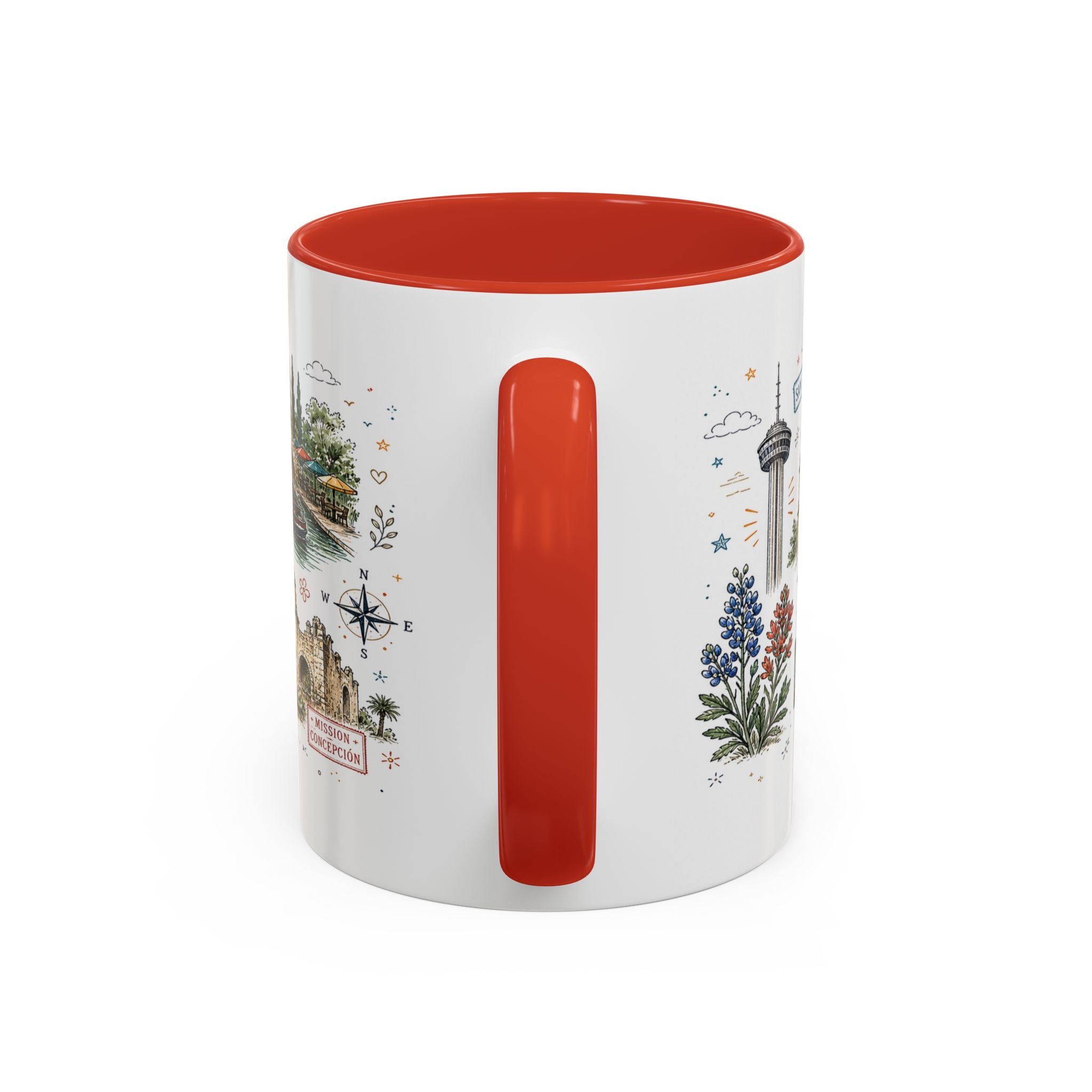 San Antonio Coffee Mug | Texas Souvenir City Gift | Accent Color Ceramic 11oz 15oz