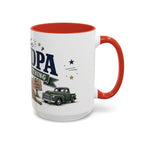 Grandpa Can Fix Anything Coffee Mug | Funny Gift From Grandkids | Accent Ceramic 11oz 15oz