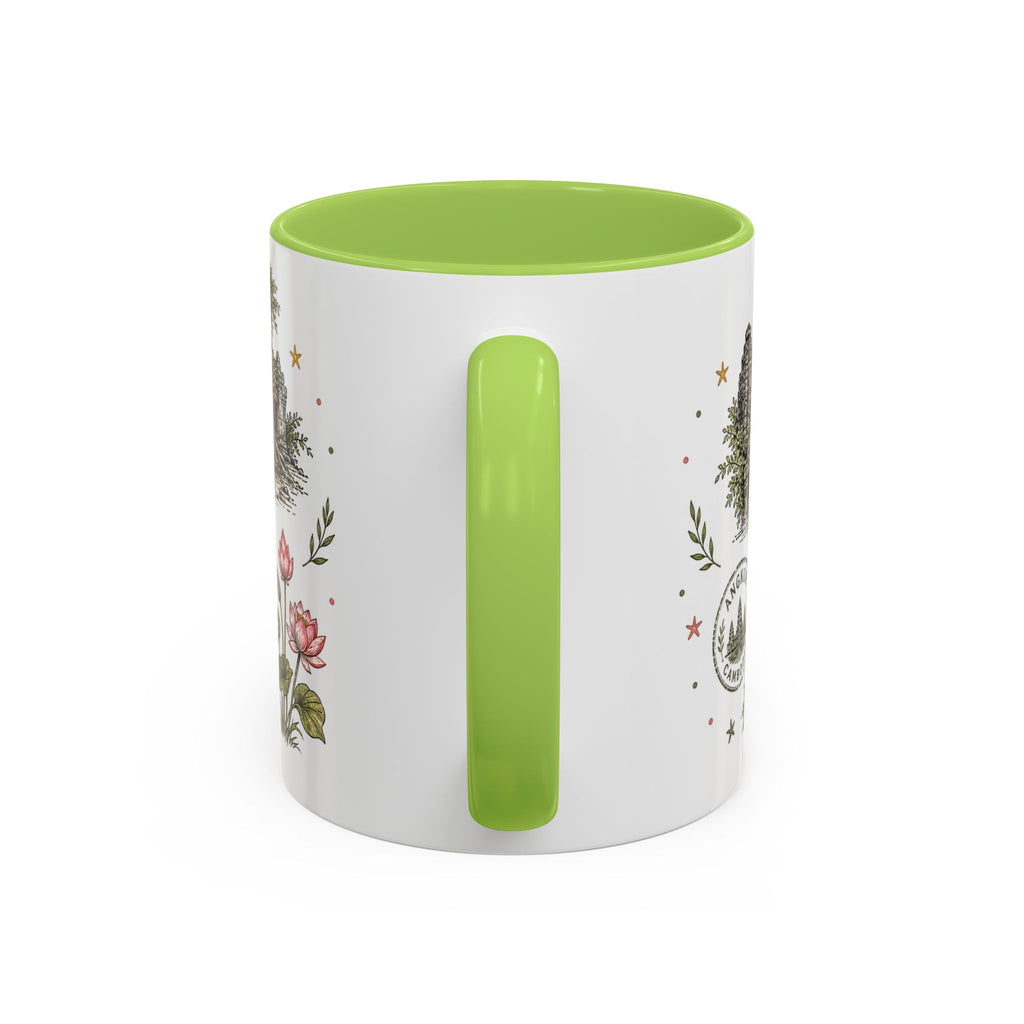 Angkor Coffee Mug | Travel Destination Souvenir Gift | Accent Color Ceramic 11oz 15oz