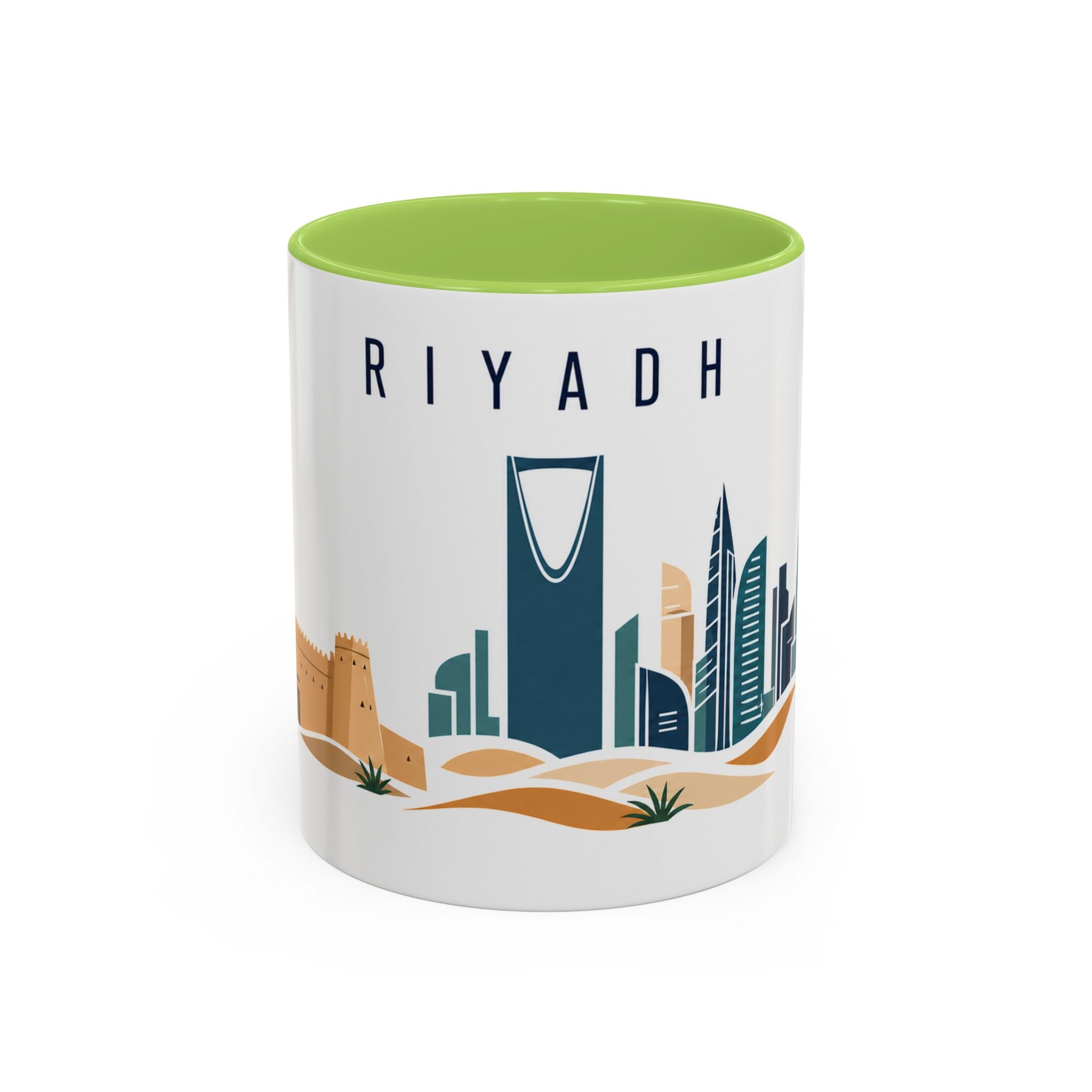 Riyadh Coffee Mug | Saudi Arabia Travel Souvenir | Porcelain Decal City Gift | 11oz 15oz Accent Mug