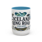 Iceland Ring Road Coffee Mug | Travel Destination Souvenir Gift | Accent Color Ceramic 11oz 15oz