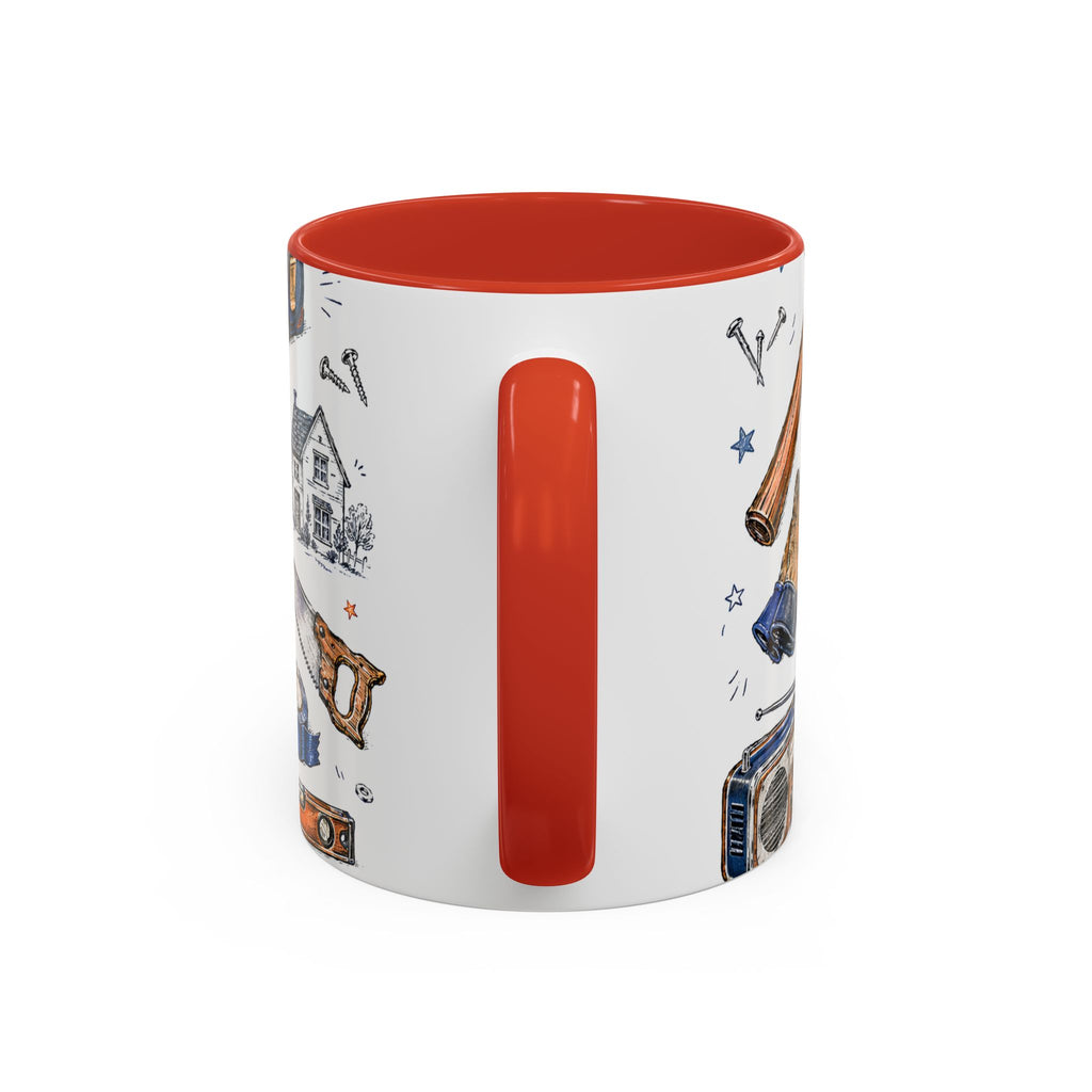 Mr Fix It Coffee Mug | Father's Day Gift for Dad | Accent Color Ceramic 11oz 15oz