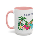 Saint Barthélemy Coffee Mug | Travel Souvenir Accent Mug | Country Gift Ceramic Cup 11oz 15oz