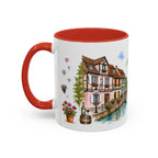 Colmar Illustrated Travel Mug | France Souvenir Accent Coffee Mug | 11oz 15oz Ceramic Cup