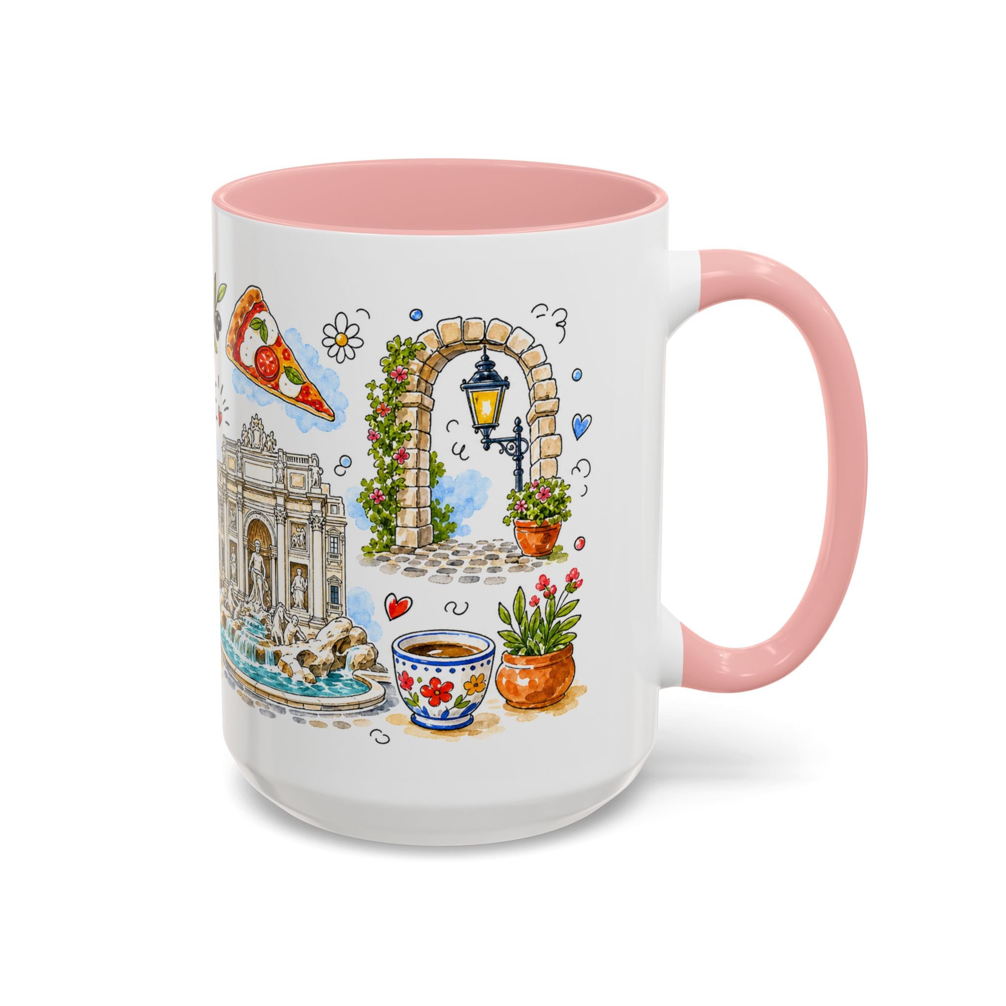 Rome Travel Mug | European City Souvenir Accent Coffee Mug | 11oz 15oz Ceramic Cup