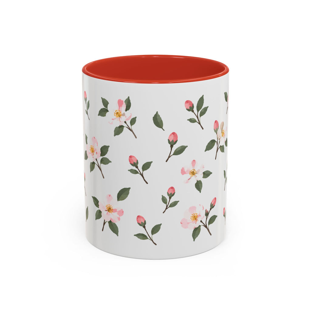 Arkansas Apple Blossom Mug, State Flower Floral Coffee Cup, 11oz Botanical Gift