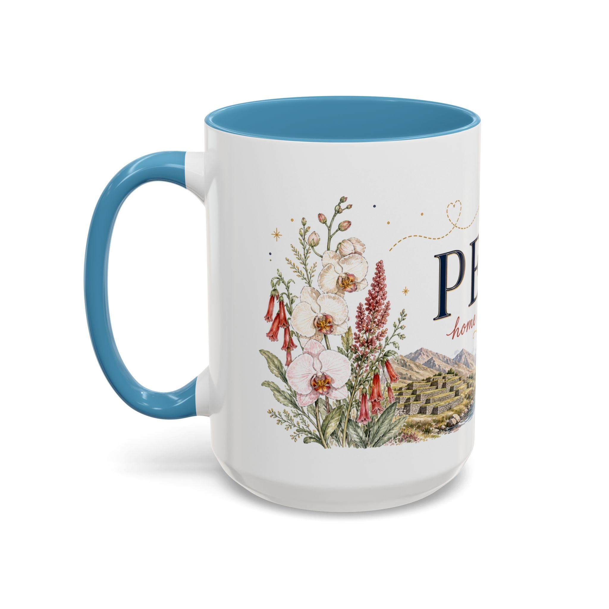 Peru Home Country Mug | Moving Away Gift | Long Distance Friendship | 11 oz 15 oz Accent Mug