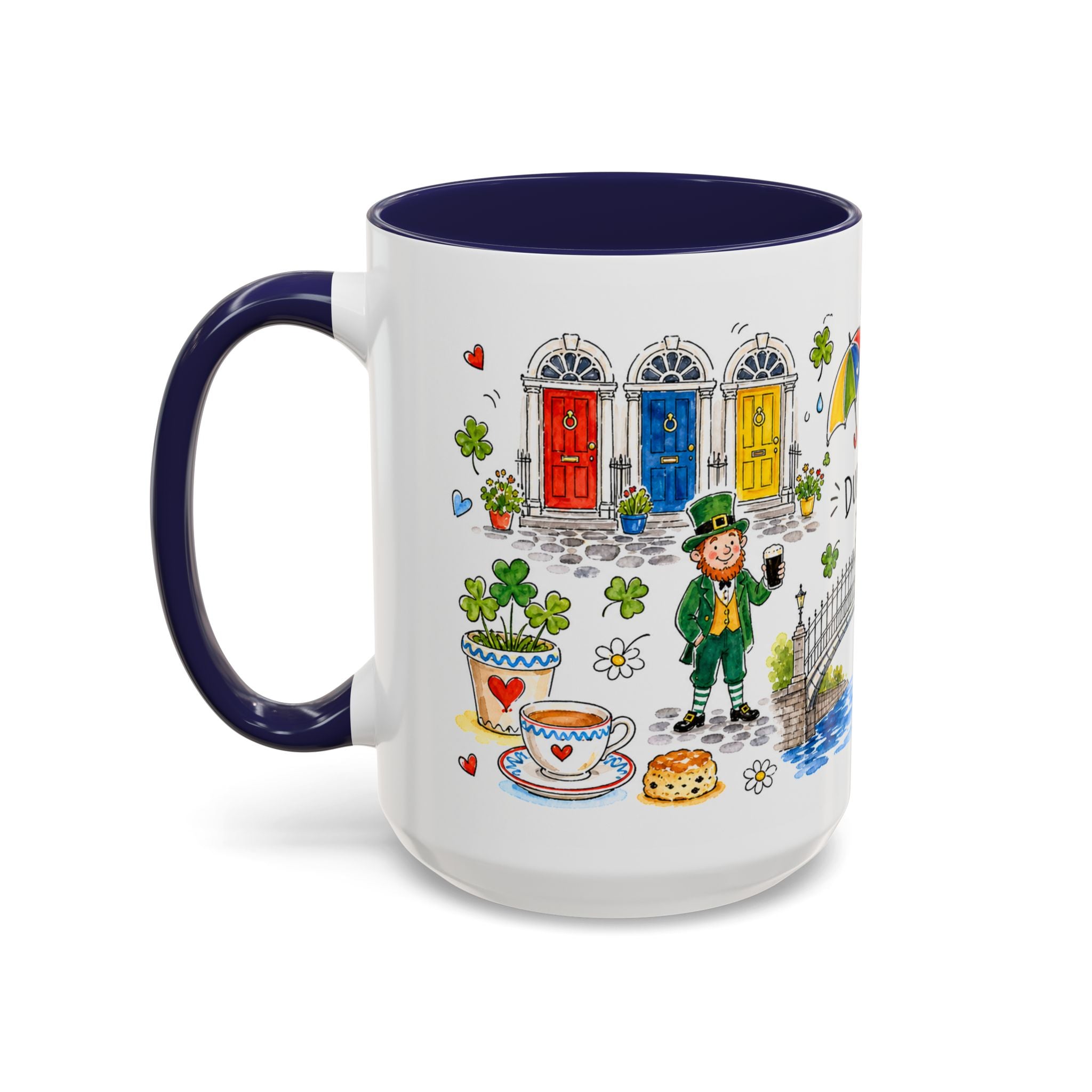 Dublin Travel Mug | European City Souvenir Accent Coffee Mug | 11oz 15oz Ceramic Cup
