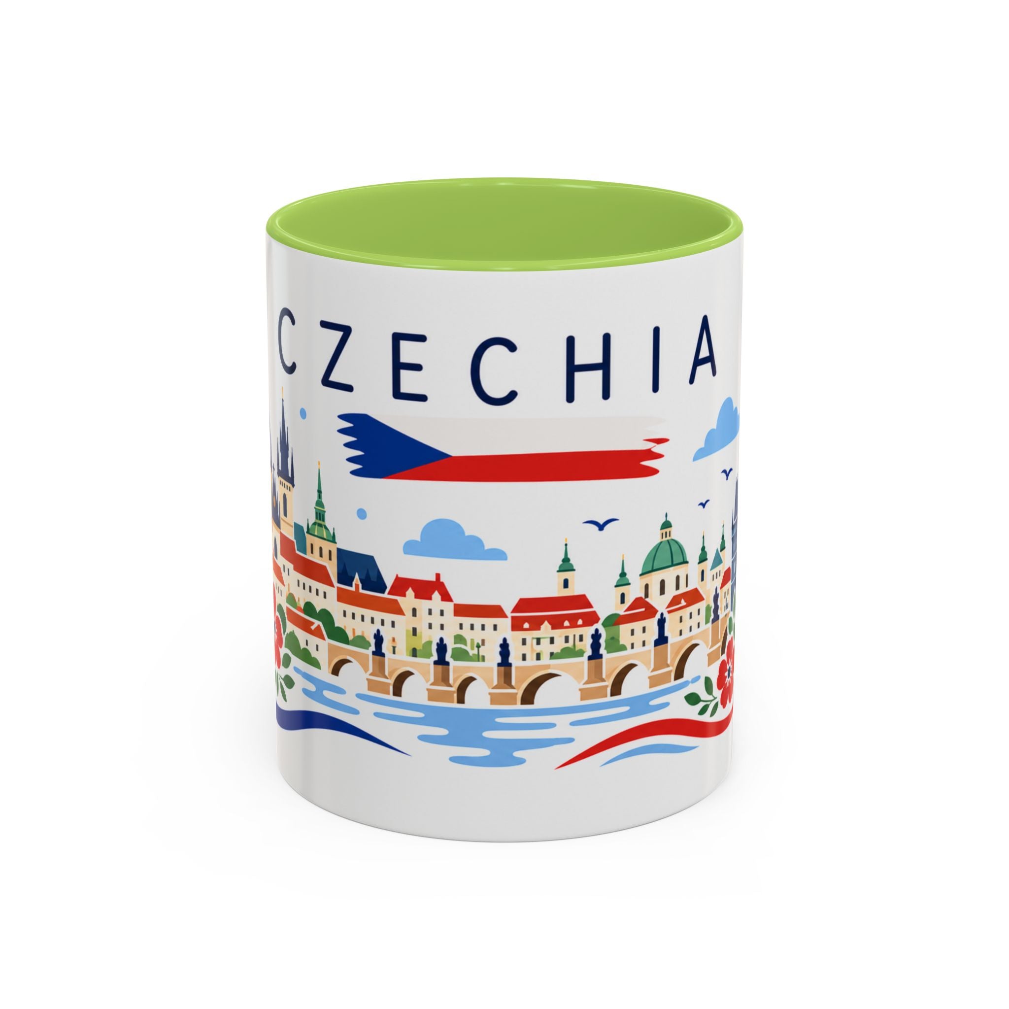 Czechia Coffee Mug | Travel Souvenir Accent Mug | Country Gift Ceramic Cup 11oz 15oz