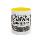 Black Canyon of the Gunnison National Park Coffee Mug | Colorado Deep Canyon Hiking Gift | Accent Color Ceramic 11oz 15oz