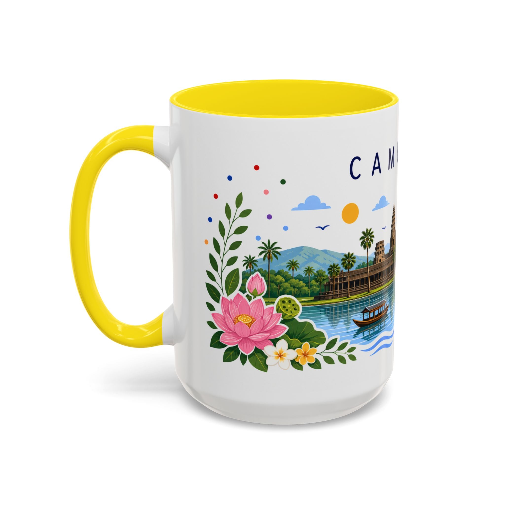 Cambodia Coffee Mug | Travel Souvenir Accent Mug | Place Gift Ceramic Cup 11oz 15oz