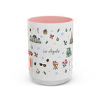 Los Angeles Christmas Mug | Watercolor City Souvenir | Ceramic Coffee Cup (11oz or 15oz)
