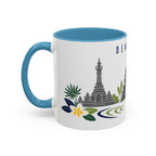 Denpasar Coffee Mug | Indonesia Travel Souvenir | Porcelain Decal City Gift | 11oz 15oz Accent Mug
