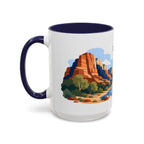 Zion National Park Coffee Mug | Solid Color Block Park Souvenir | 11oz 15oz Accent Mug