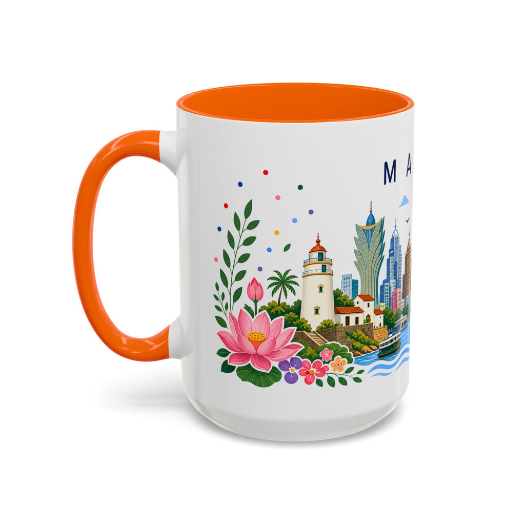 Macau Coffee Mug | Travel Souvenir Accent Mug | Place Gift Ceramic Cup 11oz 15oz