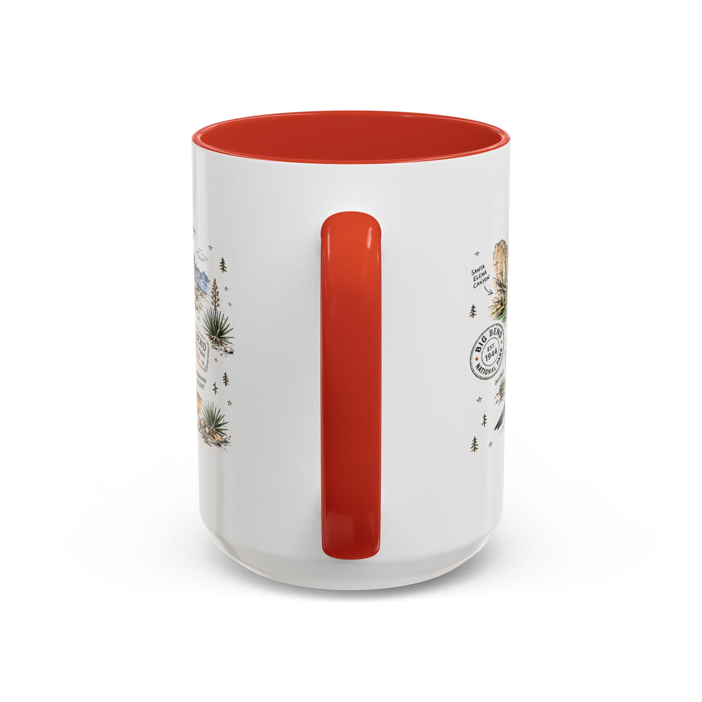 Big Bend National Park Coffee Mug | Texas Desert River Canyon Hiking Gift | Accent Color Ceramic 11oz 15oz