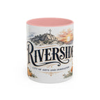 Riverside Coffee Mug | United States Travel Souvenir | Vintage Illustrated City Gift | 11 oz 15 oz Accent Mug