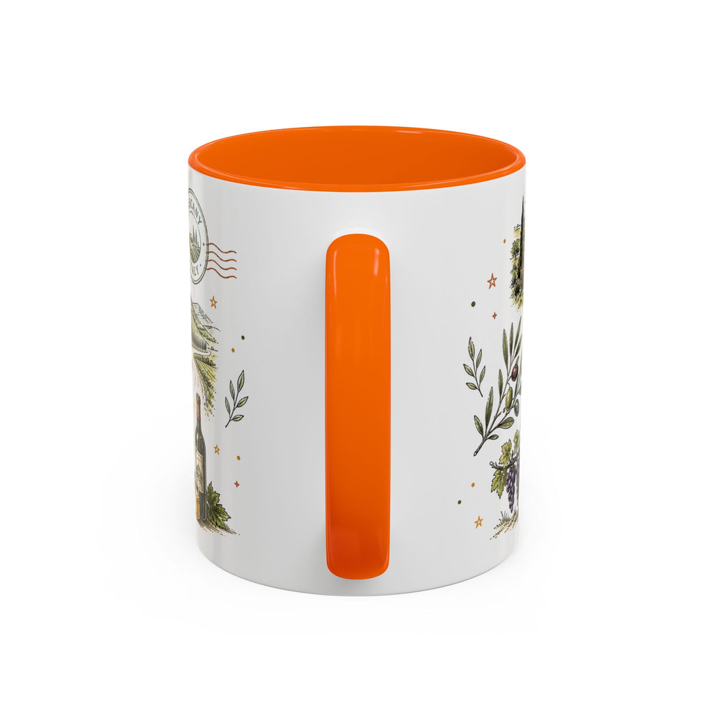 Tuscany Coffee Mug | Travel Destination Souvenir Gift | Accent Color Ceramic 11oz 15oz
