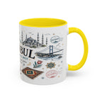 Istanbul Coffee Mug | Turkey Souvenir Travel Gift | Accent Color Ceramic 11oz 15oz