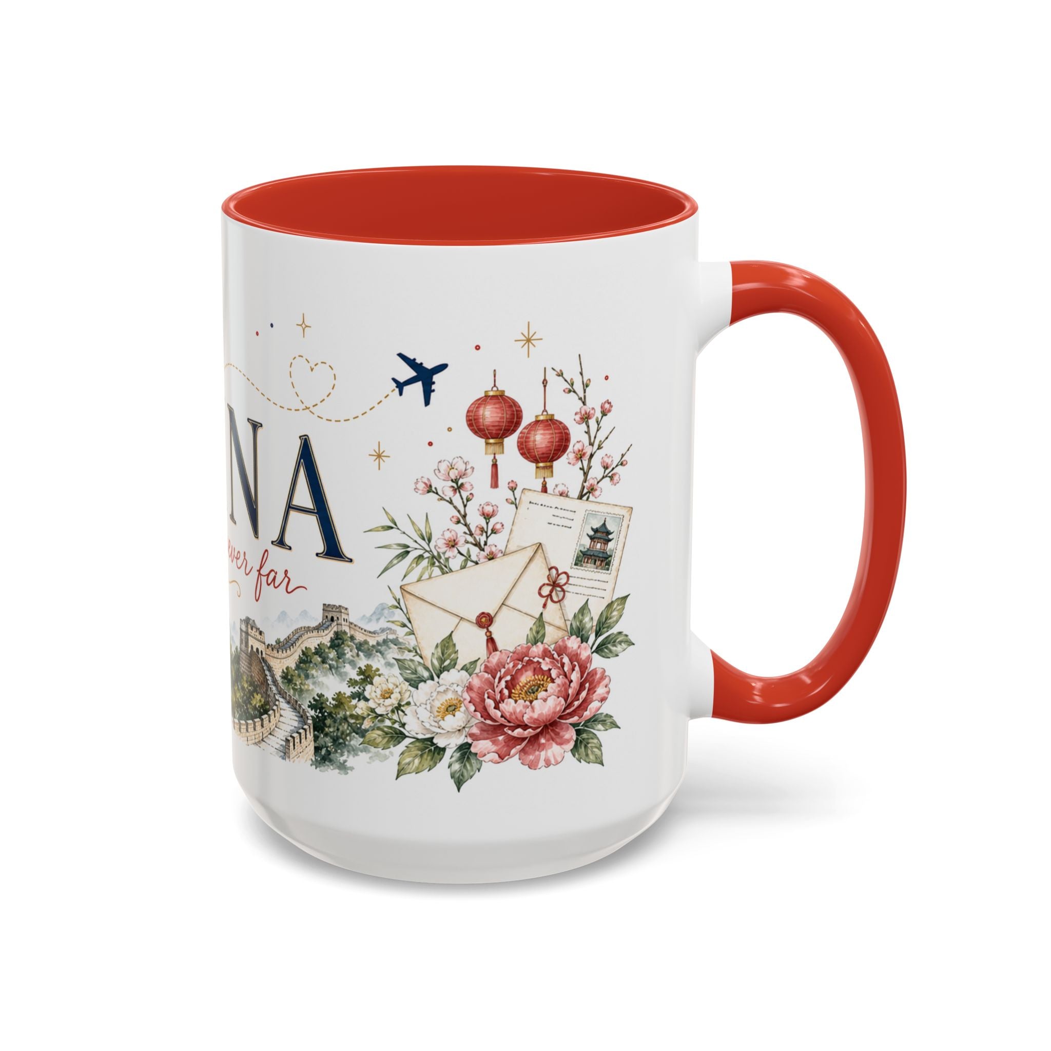 China Home Country Mug | Moving Away Gift | Long Distance Friendship | 11 oz 15 oz Accent Mug