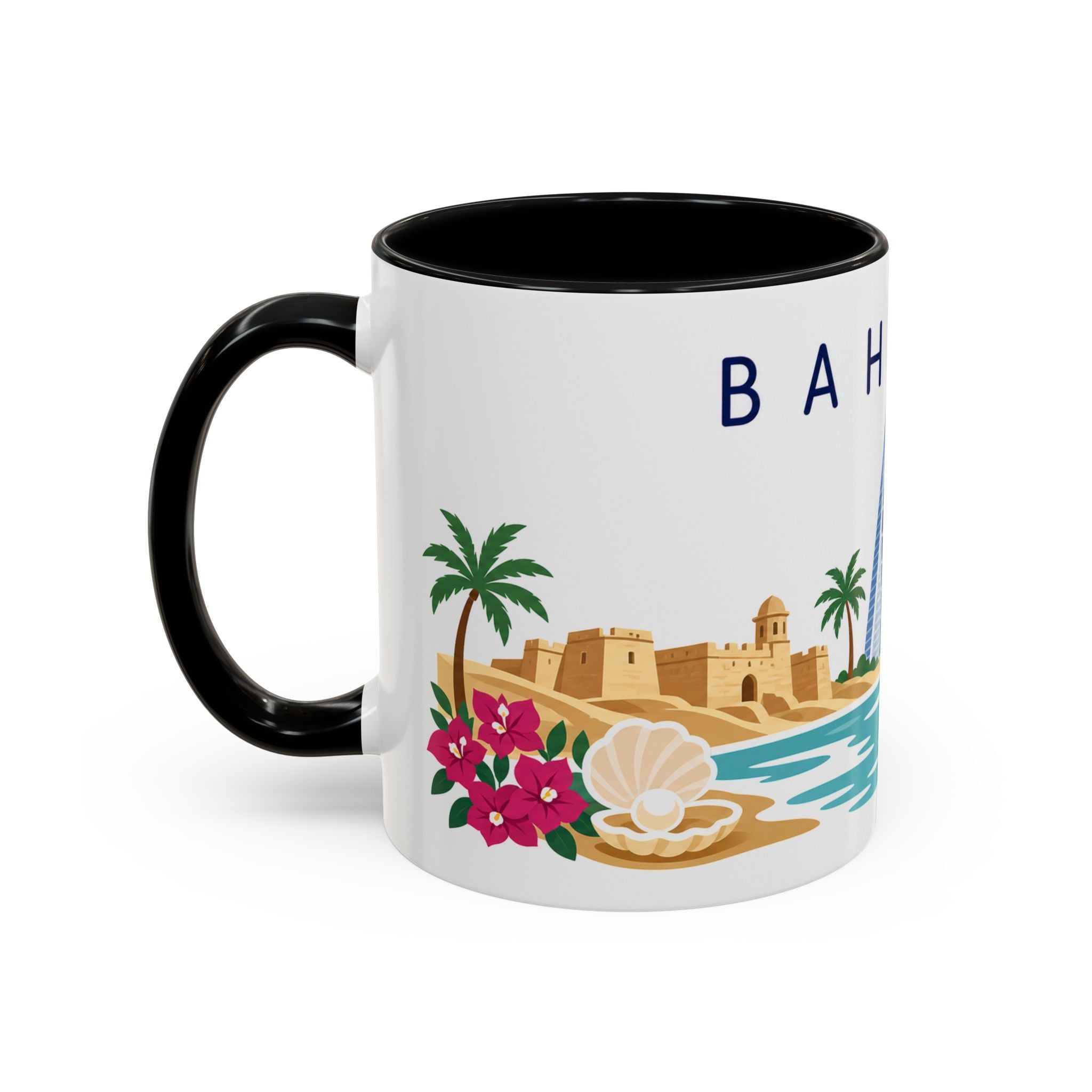 Bahrain Coffee Mug | Travel Souvenir Accent Mug | Country Gift Ceramic Cup 11oz 15oz
