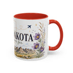 South Dakota State Map Mug | Botanical Accents, Homesick Gift (11oz or 15oz)