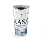 Alaska State Flower 20oz Tumbler | Forget-me-not Botanical State Flower Gift | Insulated Stainless Steel Travel Cup