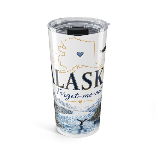 Alaska State Flower 20oz Tumbler | Forget-me-not Botanical State Flower Gift | Insulated Stainless Steel Travel Cup