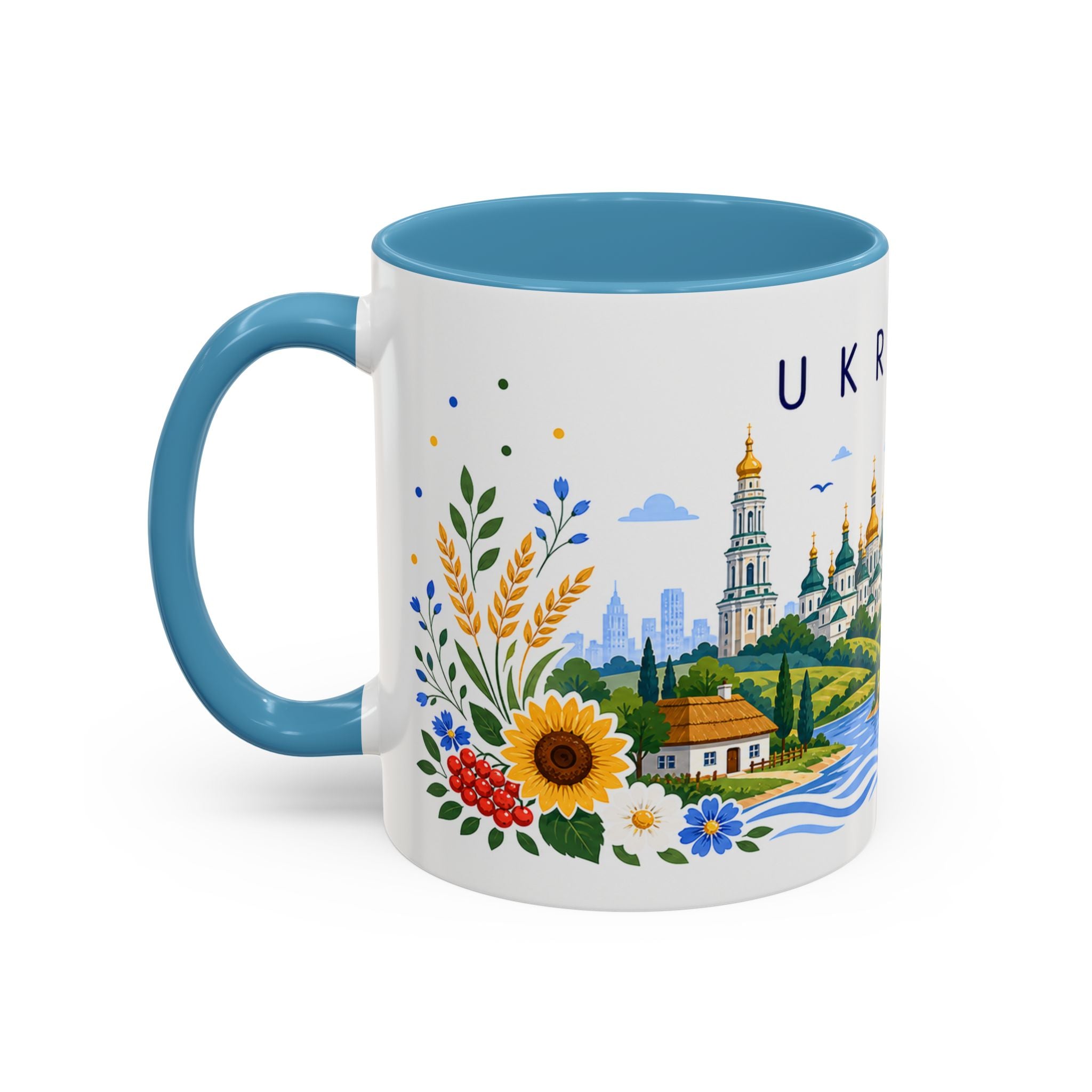 Ukraine Coffee Mug | Travel Souvenir Accent Mug | Place Gift Ceramic Cup 11oz 15oz