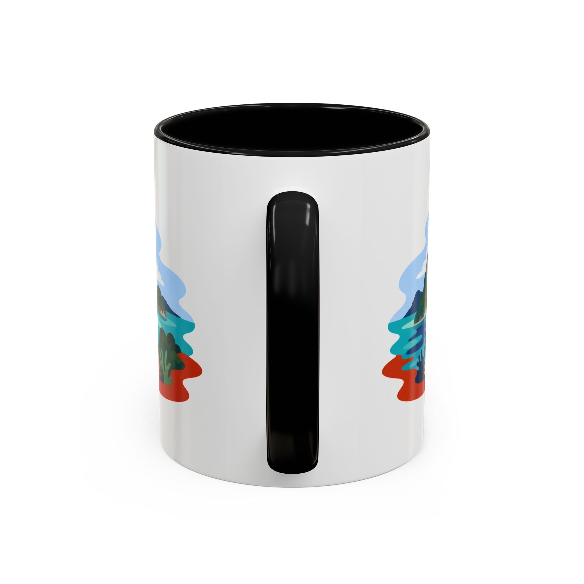 Raja Ampat Coffee Mug | Travel Destination Souvenir Gift | Accent Color Ceramic 11oz 15oz