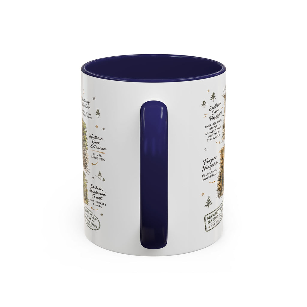 Mammoth Cave National Park Coffee Mug | Kentucky Cave Exploration Hiking Gift | Accent Color Ceramic 11oz 15oz