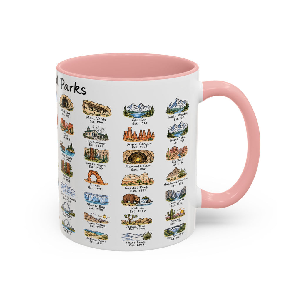 63 National Parks Mug | U.S. Parks Coffee Cup | Park Bucket List Gift | Road Trip Hiking Camping Souvenir