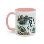 Palawan Coffee Mug | Travel Destination Souvenir Gift | Accent Color Ceramic 11oz 15oz