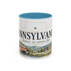 Pennsylvania Home State Mug | Moving Away Gift | Long Distance Friendship Coffee Cup | 11oz 15oz Accent Mug