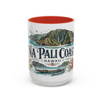 Na Pali Coast Mug, Hawaii Travel Souvenir, Bucket List Gift, Accent Ceramic Coffee Mug 11oz 15oz